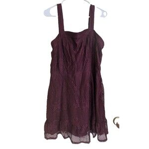 Speechless Kohl's Wine Lace Overlay Mini Dress NWT Womens XX Large Plus Size